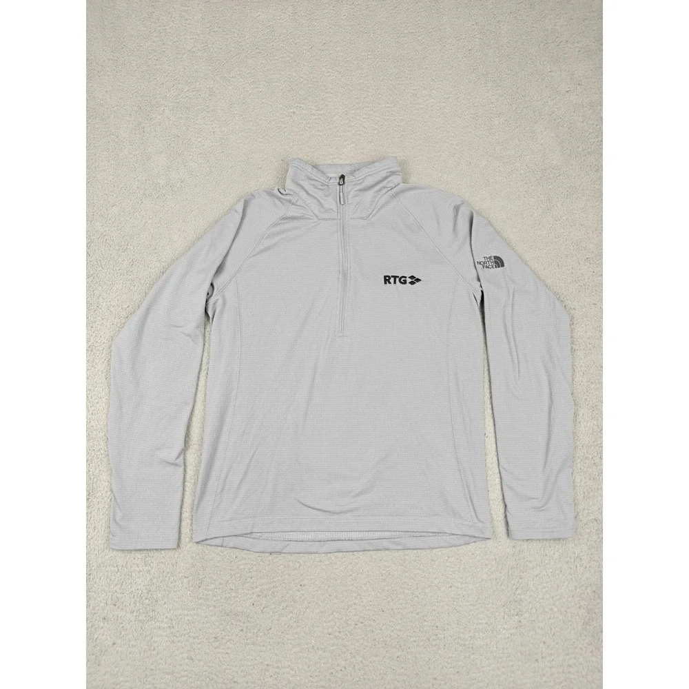 The North Face Pullover Mens‎ Large Gray 1/4 Zip Long Sleeve RTG Logo Training